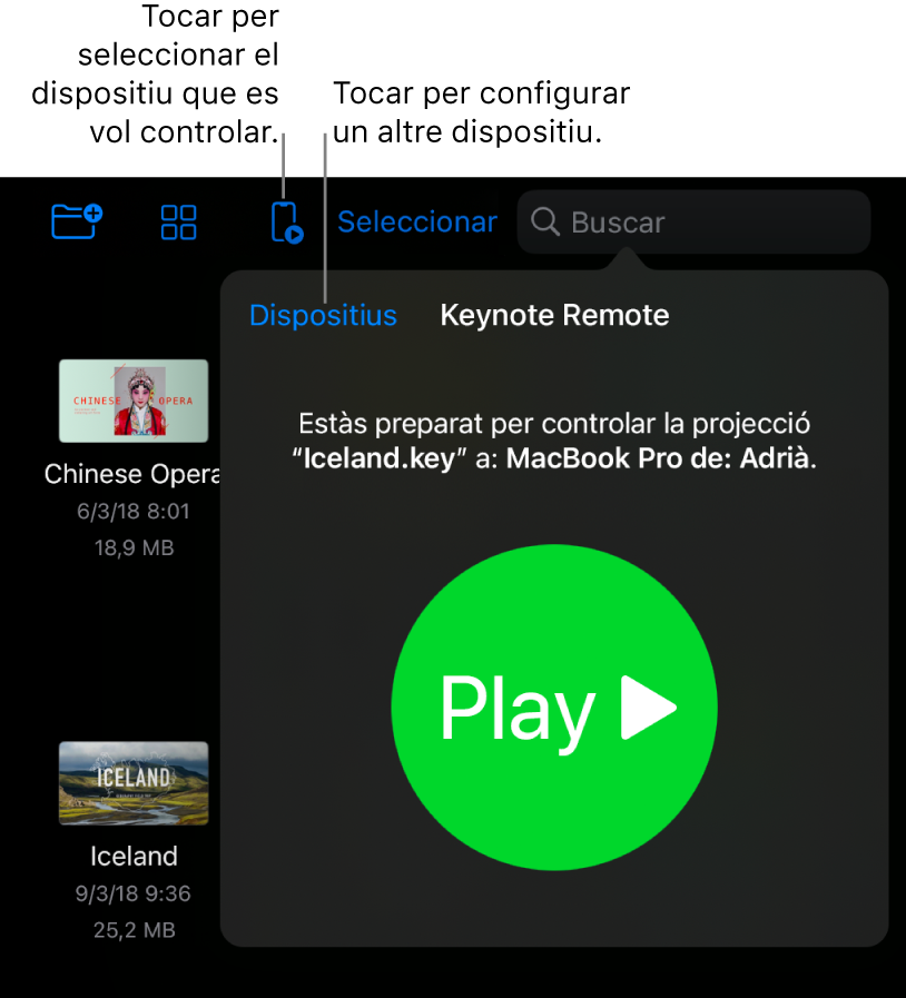 Finestra emergent “Gestionar dispositius” que mostra l’enllaç “Afegir un dispositiu”.