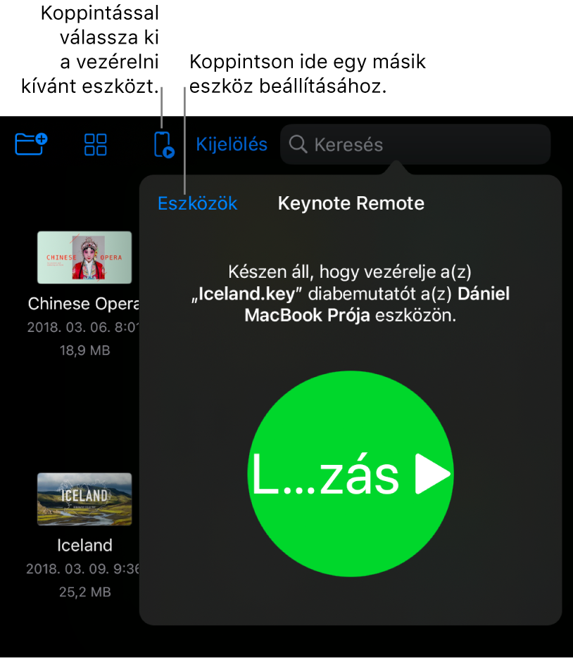 Az Eszközök kezelése előugró ablak az Eszköz hozzáadása hivatkozással.