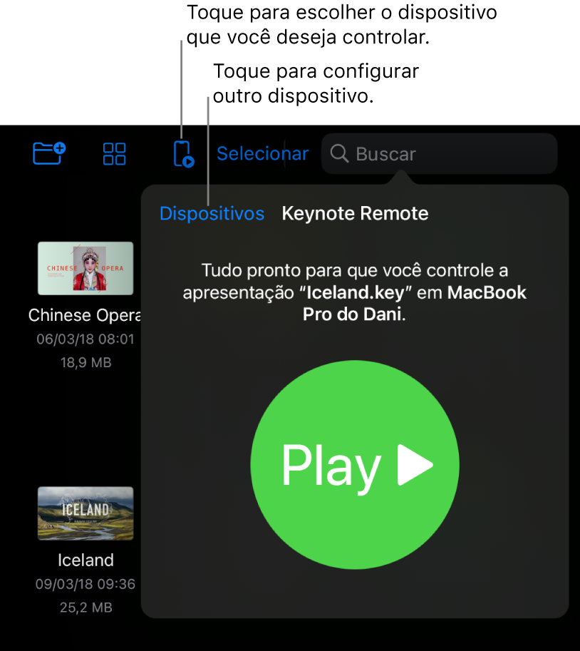 Menu local de “Gerenciar Dispositivos” mostrando o link “Adicionar um Dispositivo”.