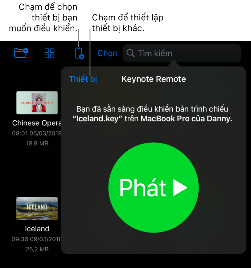 Cửa sổ bật lên Quản lý thiết bị, hiển thị liên kết Thêm thiết bị.