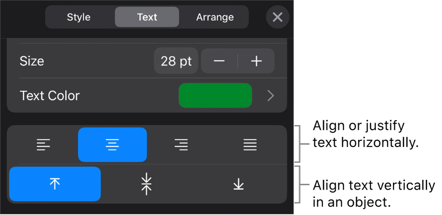 Add and align text inside a shape in Keynote on iPhone - Apple Support