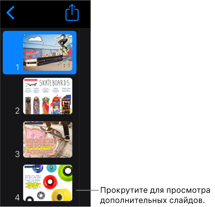 Навигатор слайдов.
