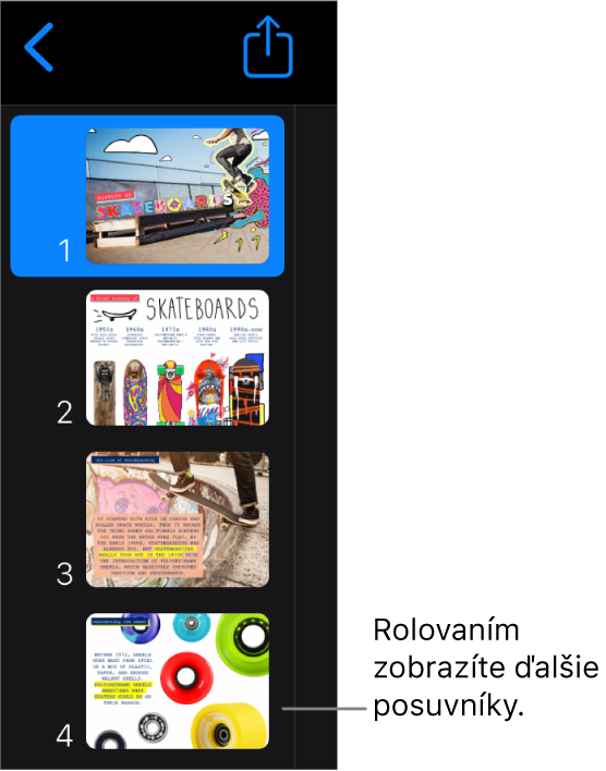 Navigátor snímok.