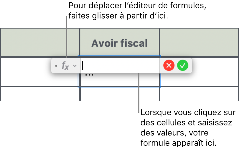 Éditeur de formules.