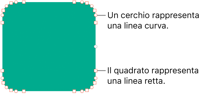 Forma con punti modificabili.