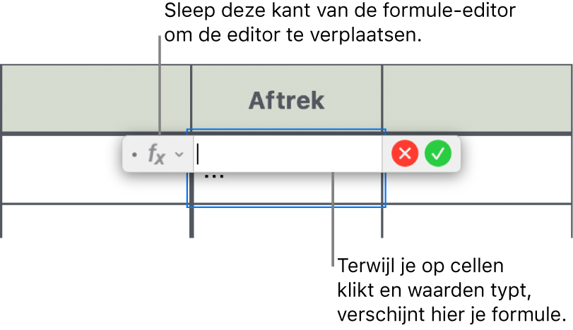 De formule-editor.