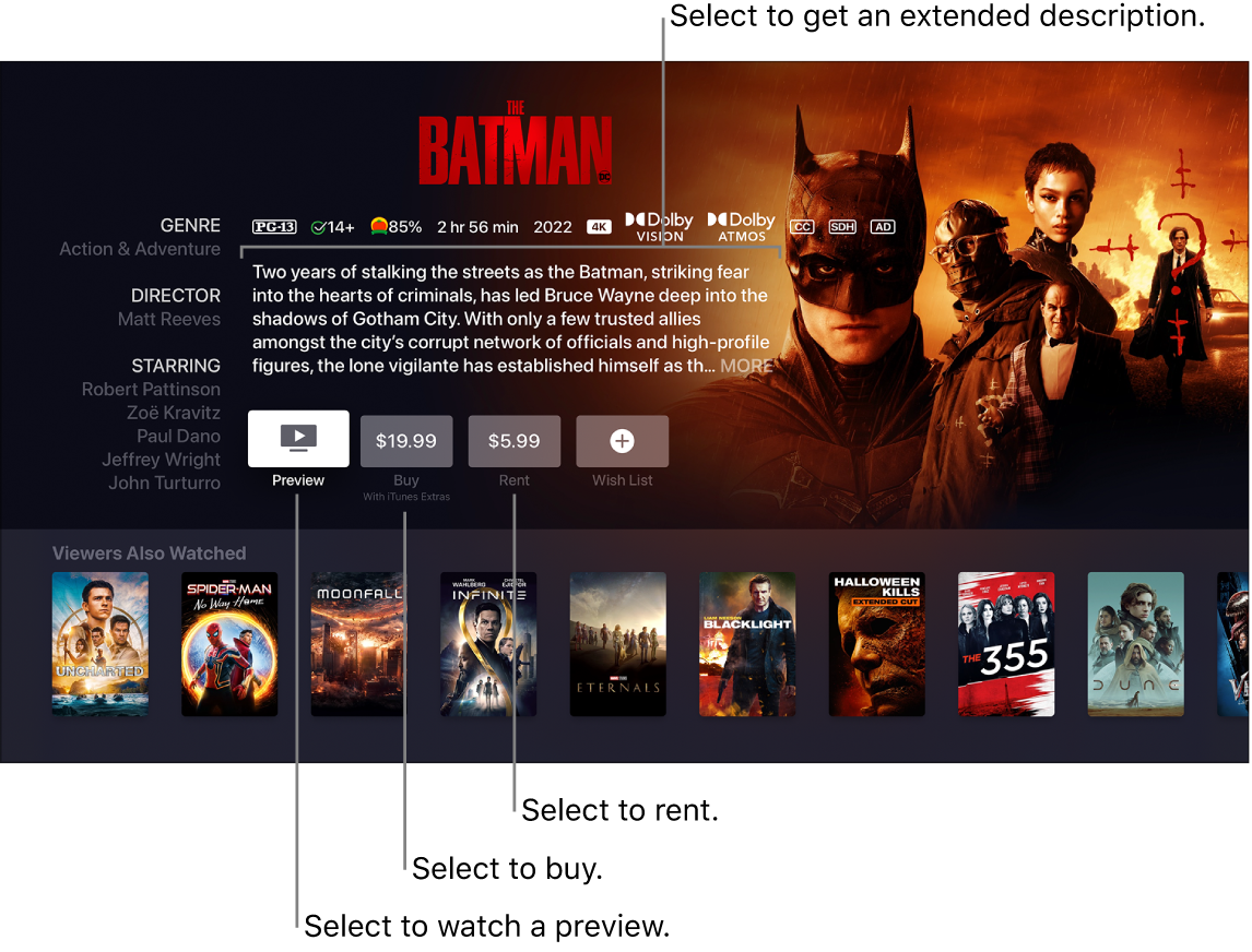 Watch iTunes movies and TV shows on Apple TV Apple Support