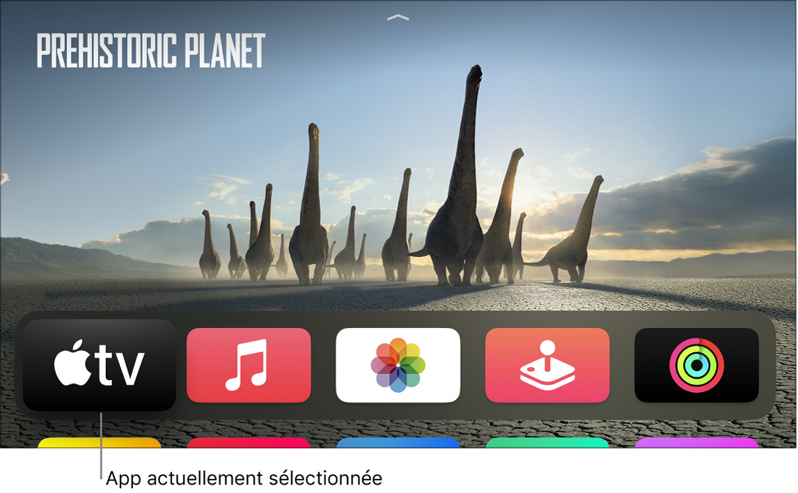 Écran d’accueil de l’Apple TV
