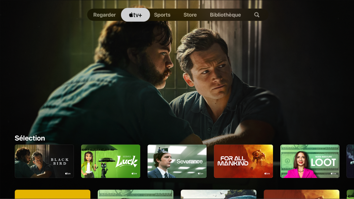 Écran montrant Apple TV+
