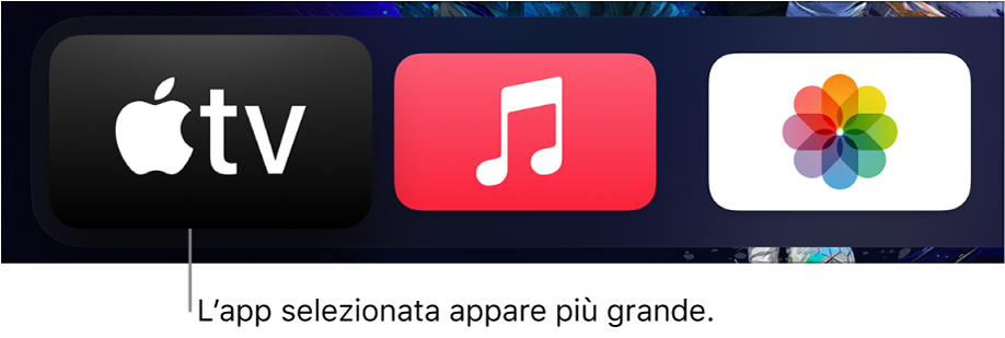 App selezionata sulla schermata Home