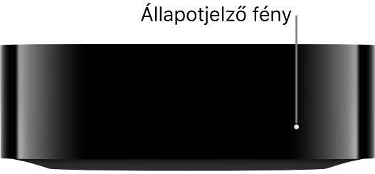 Az Apple TV az állapotjelző fénnyel