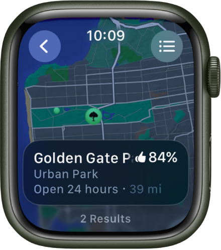 mapa apple watch