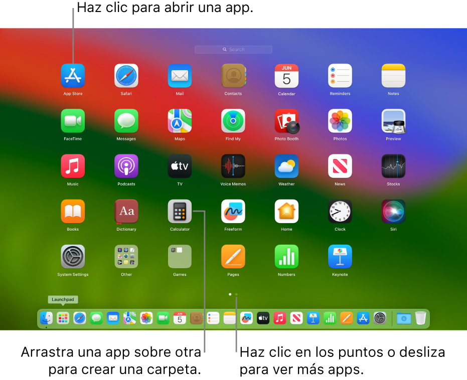 Utilizar Launchpad para ver y abrir apps en el Mac Soporte técnico de Apple (ES)