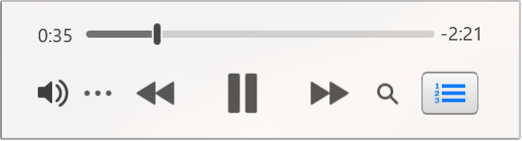 The smaller iTunes MiniPlayer, showing only the controls (and not the album artwork).