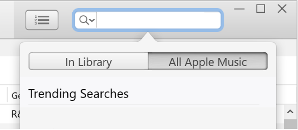The search field for Apple Music.