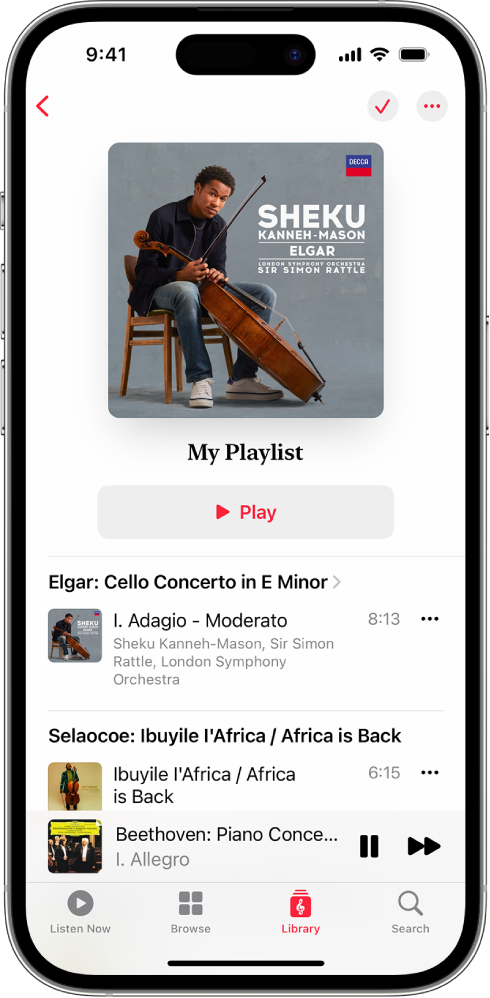 Apple Music Classicalでプレイリストを作成する/編集する - Apple