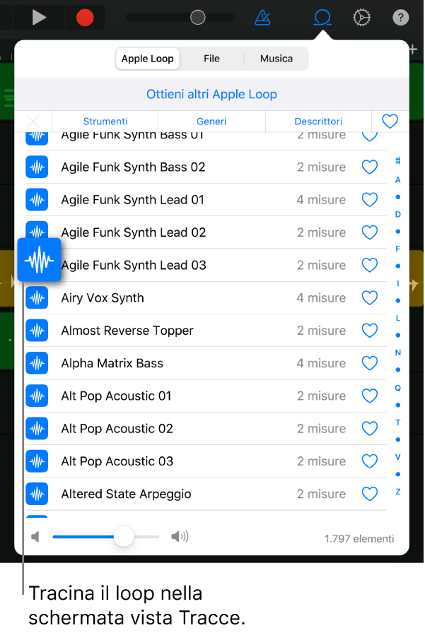 Utilizzare “Registratore audio” in GarageBand per iPhone - Supporto Apple  (CH)