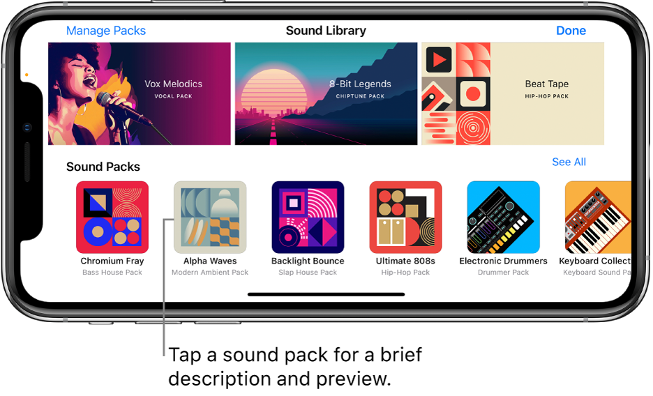 Download additional sounds and loops for GarageBand on iPhone - Apple  Support