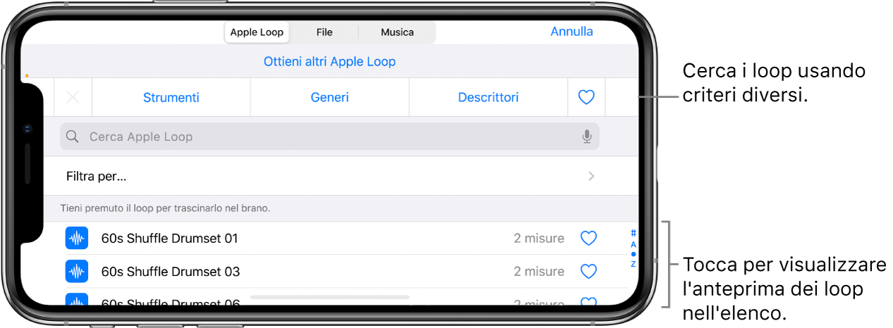 Utilizzare “Registratore audio” in GarageBand per iPhone - Supporto Apple  (CH)