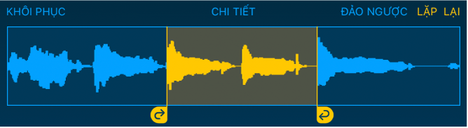 Âm thanh giữa các điều khiển vòng lặp bên trái và bên phải được lặp lại.