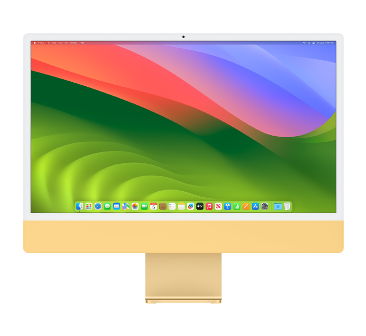 An iMac display.