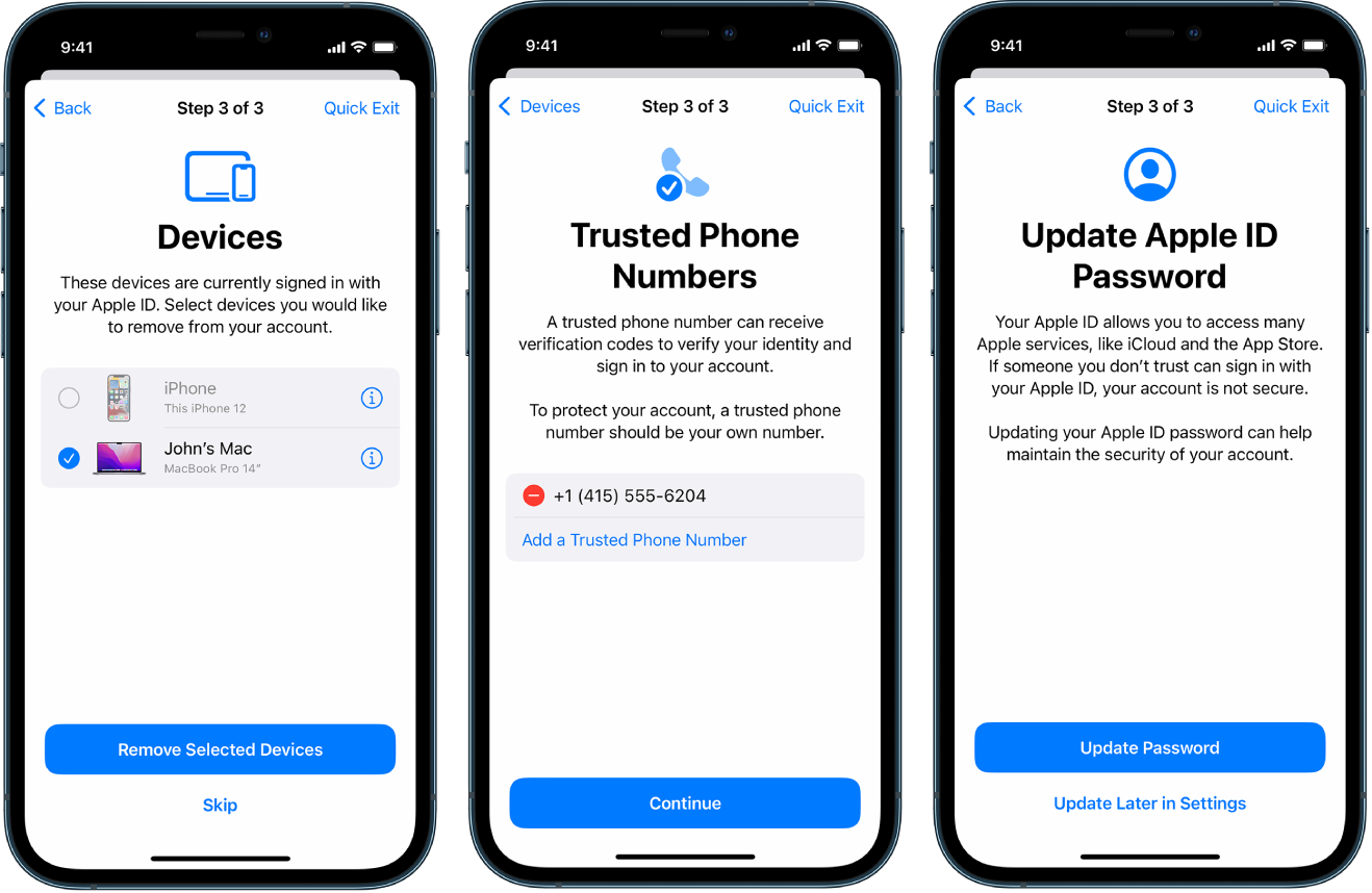 Use Safety Check on iPhone to stop sharing and secure your account