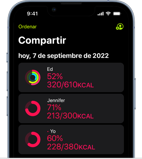 Compartir actividad apple 2025 watch con iphone