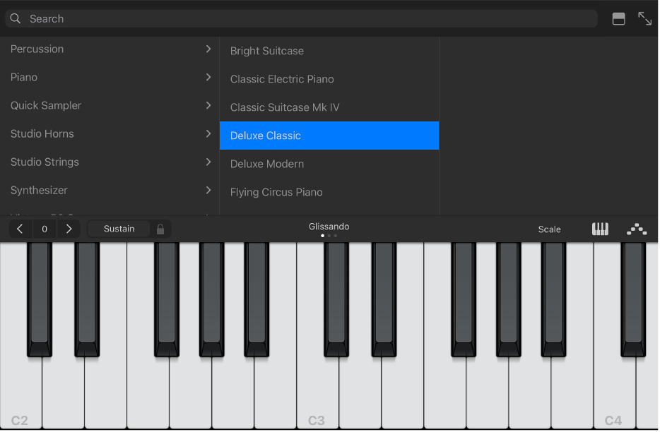 Figure. Keyboard Touch Instrument with Library.
