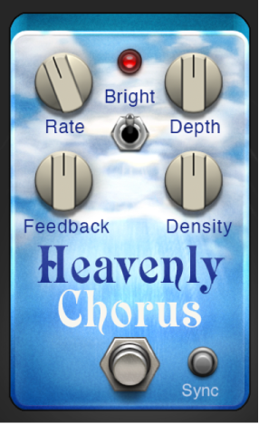 Abbildung. Das Effektpedalfenster „Heavenly Chorus“
