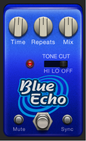 Abbildung. Effektpedalfenster „Blue Echo“