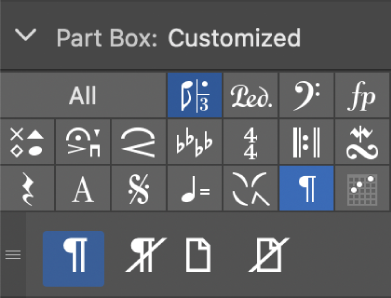 Figure. Page and line break symbols in the Part box.