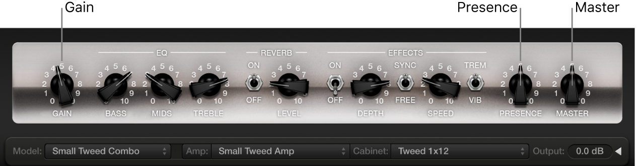 Amp Designer amplifier controls in Logic Pro for Mac - Apple Support