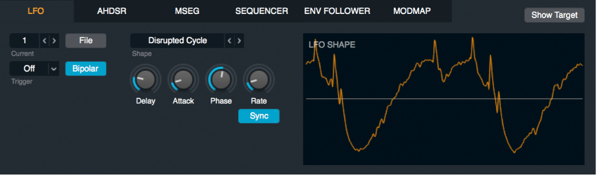 Figure. LFO control panel.