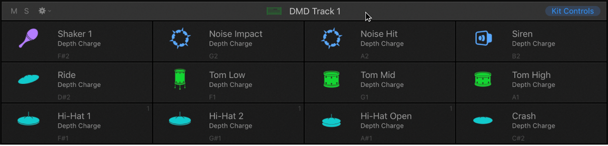 Drum Machine Designer kit controls in Logic Pro for Mac - Apple Support (GE)