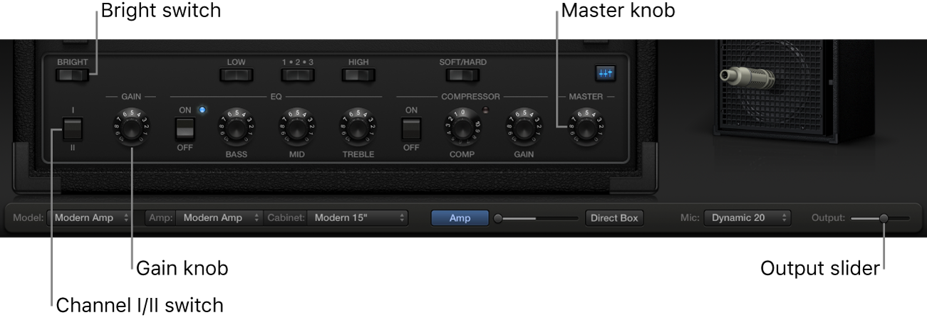 Bass Amp Designer amp controls in Logic Pro for Mac - Apple Support