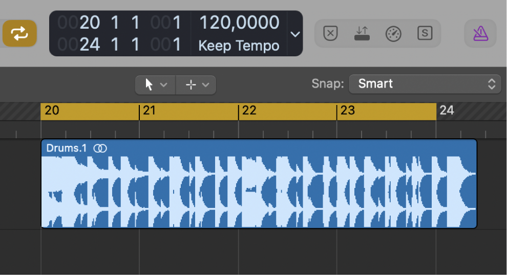 Match the tempo to an audio region in Logic Pro for Mac - Apple Support