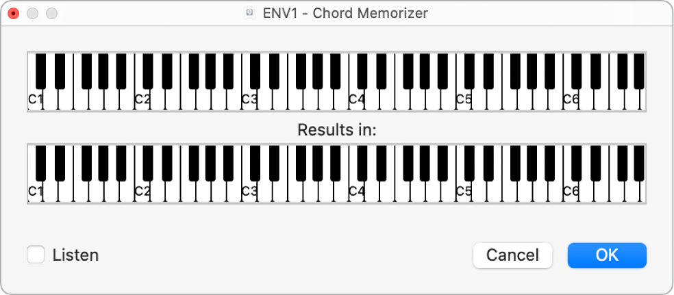 Figure. Chord Memorizer window.