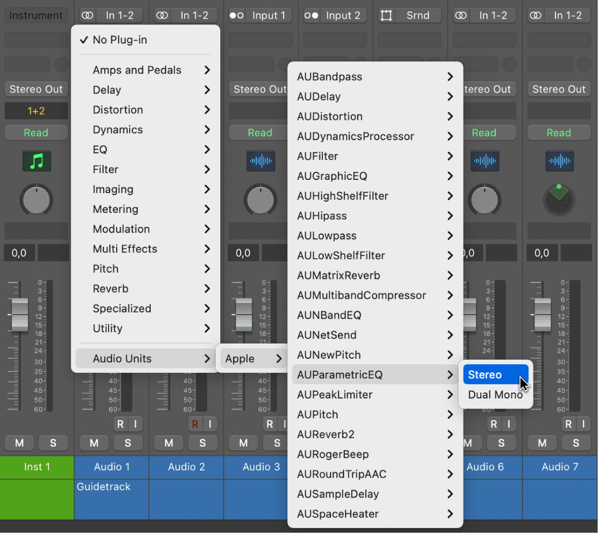 Channel strip controls in Logic Pro for Mac - Apple Support