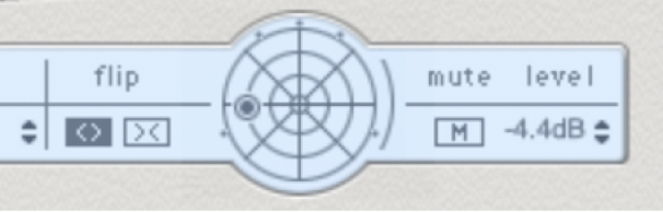 Ilustración. Barra de parámetros de línea de retardo, mostrando el control de balance surround.