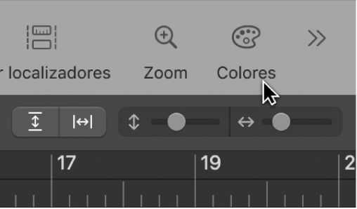 Ilustración. Se muestra el botón Colores en la barra de herramientas.