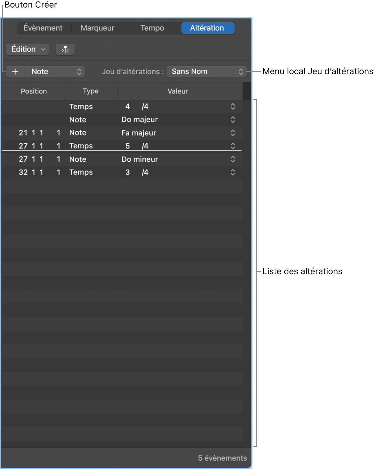 Modification des marqueurs dans Logic Pro for Mac - Assistance Apple (FR)