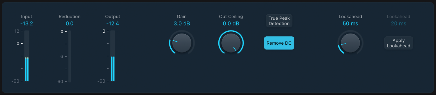 Figure. Adaptive Limiter window.