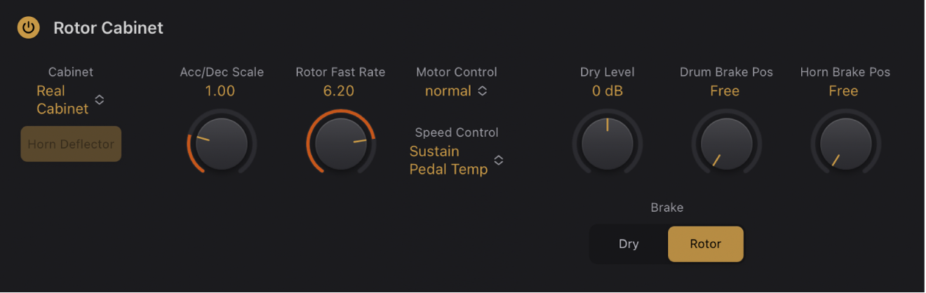 Figure. Vintage B3 Rotor Cabinet Brake parameters.