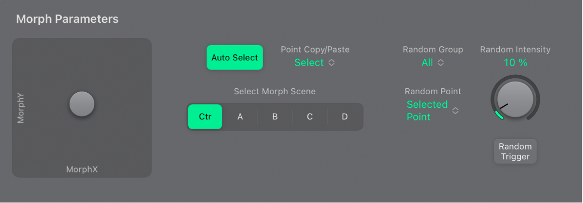 Figure. Morph Randomize parameters.