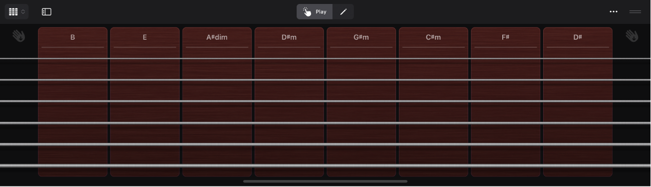 Figure. Guitar Strips Play Surface.