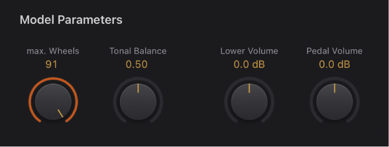 Figure. Vintage B3 Model controls.