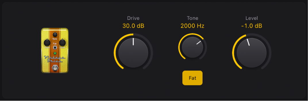 Figure. Vintage Drive stompbox window.