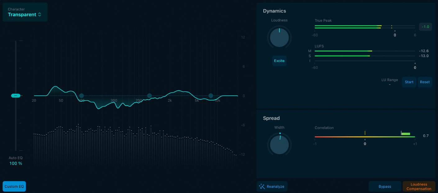 Figure. Overview of Mastering Assistant interface.