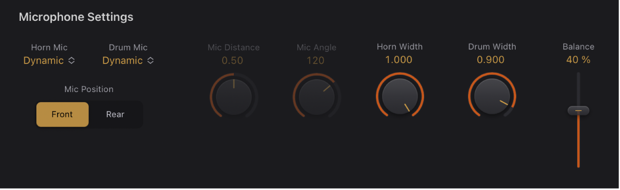 Vintage B3 Microphone settings in Logic Pro for iPad - Apple Support