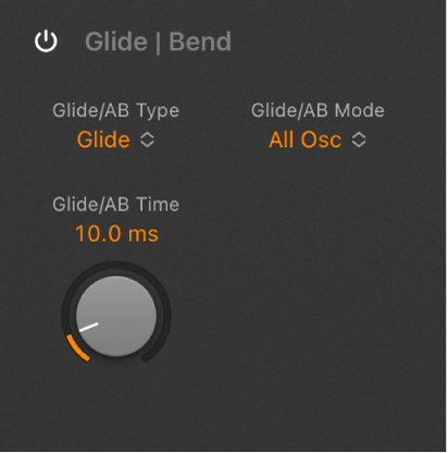 Ilustración. Parámetros de Glide y Autobend de Retro Synth.